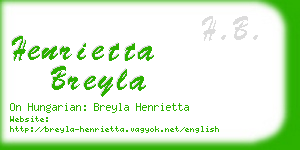 henrietta breyla business card